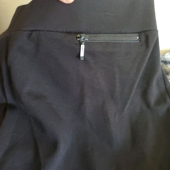 Talbots Petites Womens Sz L Pull On Elastic Waistband Ankle Pants Black Pocket - Picture 14 of 15